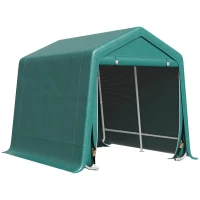 Outsunny 7.9' x 6.6' Garden Storage Tent, Patio Storage Shelter w/ Metal Frame and Double Zipper Doors, Green(m-2)