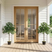 Outsunny 3FT Artificial Laurel Tree Set of 2, Lifelike Fake Plant with 564 Leaves, Potted Fake Plant for Home Office Decor, Green(m-1)