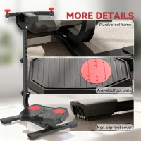 Soozier Foldable Ab Twister Board for Waist Trimming with LCD Display, Ab Workout Equipment for Women and Men, Red(m-8)
