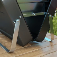 Outsunny Metal Suitable-Style Portable BBQ Grill - Black(m-9)