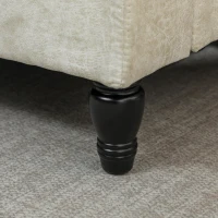 HOMCOM Modern Accent Chair, Leathaire Armchair with Turned Legs and Wide Seat, Single Sofa for Bedroom, Living Room, Cream White(m-13)