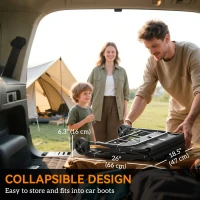 Outsunny Collapsible Folding Garden Cart, Heavy Duty Lawn Wagon with Universal Wheels and Adjustable Handle, Grey(m-6)