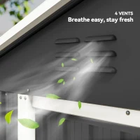 Outsunny 6.5x3.5ft Metal Garden Storage Shed for Outdoor Tool Storage with Double Sliding Doors and Vents, Dark Grey(m-7)