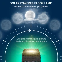 Outsunny Wicker Outdoor Floor Lamp, Decorative Solar Lantern with Auto On/Off LED Lights, IP44 for Patio, Porch, Pathway, Grey(m-5)