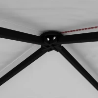 Outsunny 7' x 7' Garden Foldable Pop Up Gazebo Tent with Backpack & Inclined Legs Outdoor Party Canopy, Red & Black(m-9)