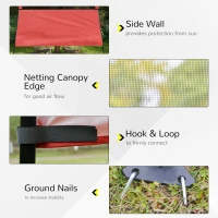 Outsunny 7' x 7' Garden Foldable Pop Up Gazebo Tent with Backpack & Inclined Legs Outdoor Party Canopy, Red & Black(m-6)