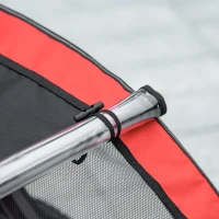 Aosom 3-in-1 Bike Trailer for Kids, Running Stroller with 2 Seats, Jogging Cart with 5-Point Harness, Storage Units, Red(m-10)