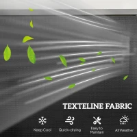 Outsunny 3-Person Outdoor Patio Glider Bench, Porch Glider Swing with 3 Seats, Breathable Mesh Fabric, Metal Frame, Black(m-6)