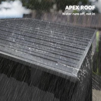 Outsunny 5.2' x 3.5' Outdoor Storage Shed, Easy to Assemble Metal Garden Shed, for Backyard, Lawn, Patio, Dark Grey(m-6)