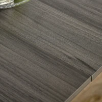 HOMCOM Foldable Dining Table, Rolling Kitchen Table with Storage Drawers and Cabinet, Drop Leaf Table on Wheels, Grey(m-12)