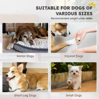 PawHut Wooden Dog Ramp for Large Dogs, 49" Long, with Non-slip Rug, Removable Guardrails for Couch, Bed, Brown(m-4)