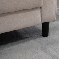 HOMCOM Convertible Bed with Couch, Button Tufted Fabric Sofa Bed with Adjustable Back for Living Room, Beige(m-12)