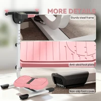 Soozier Foldable Ab Twister Board for Waist Trimming with LCD Display, Ab Workout Equipment for Women and Men, Pink(m-8)