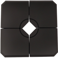 Outsunny 4-Piece Heavy Duty Umbrella Stand Base, 264 lb Capacity