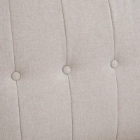 HOMCOM Convertible Bed with Couch, Button Tufted Fabric Sofa Bed with Adjustable Back for Living Room, Beige(m-11)