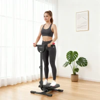 Soozier Foldable Ab Twister Board for Waist Trimming with LCD Display, Ab Workout Equipment for Women and Men, Red(m-10)