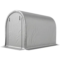 Outsunny 8' x 5' Portable Shed, Water-Resistant Bike Tent with Roll-up Zipper Door and Galvanized Metal Frame for Bike(m-2)