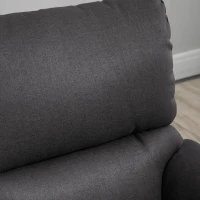 HOMCOM 2 Seater Reclining Chair, Loveseat Recliner Sofa with Footrest and Split Backrest, Dark Grey(m-11)