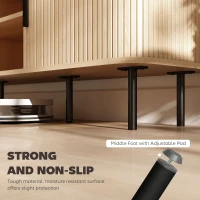 HOMCOM TV Stand Cabinet for TVs up to 50 Inches, TV Unit with Storage Shelves and Cabinets for Living Room, Oak Tone(m-7)