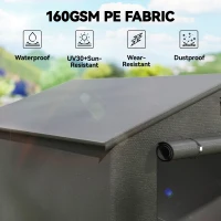 Outsunny 8' x 6' Portable Shed, Waterproof Bike Tent with Roll-up Zipper Door, Vent and Galvanised Metal Frame, Dark Grey(m-5)