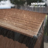 Outsunny 5.2' x 3.5' Outdoor Storage Shed, Easy to Assemble Metal Garden Shed, for Backyard, Lawn, Patio, Light Brown(m-6)