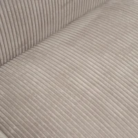 HOMCOM Modern Couch, 3 Seater Sofa, Corduroy Loveseat with Rubberwood Legs and Extra-Wide Seat, Light Grey(m-11)