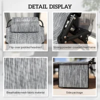 Outsunny 2-Piece Folding Lounge Chairs with Adjustable Backrest, Tanning Chair with Cushion, Side Pocket, Headrest, Black(m-6)