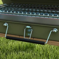 Outsunny Metal Suitable-Style Portable BBQ Grill - Green(m-10)