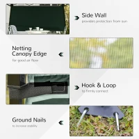 Outsunny 7' x 7' Pop Up Canopy Gazebo Tent with Backpack & Inclined Legs, Green(m-6)