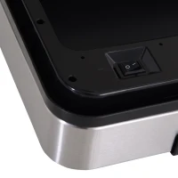 HOMCOM Sensor Trash Can, 19 Gallon Stainless Steel Kitchen Garbage Can with 3 Compartments, Removable Inner Buckets, Silver(m-12)