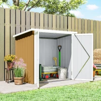 Outsunny 5' x 3' Metal Garden Storage Shed, Tool House with Double Doors for Backyard, Patio, Lawn(m-9)