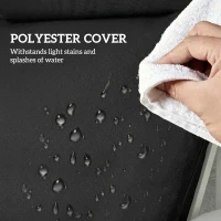 Outsunny Outdoor Chaise Lounge Cushions Set of 2 with 6 Ties, High-Density Foam, for Patio and Poolside, Black and White(m-4)