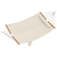 Outsunny Outdoor Hammock 2-Person, with Pillow & Pad, 440 lbs Capacity, Cream White(m-11)