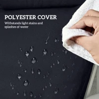 Outsunny Outdoor Chaise Lounge Cushions Set of 2 with 6 Ties, High-Density Foam, for Patio and Poolside, Navy Blue(m-4)