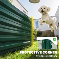 Outsunny 8 x 2.6 x 1.5ft Galvanized Raised Garden Bed, Reinforced Outdoor Planter Box with Open Bottom, Green(m-9)