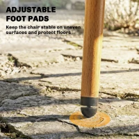 Outsunny Outdoor Dining Chairs Set of 4, Patio Chairs with Slotted Backrest, Grey(m-7)