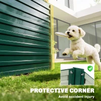 Outsunny 5' x 3' x 2' Raised Garden Bed, Galvanized Planter Box for Growing Flowers, Herbs and Vegetables, Green(m-9)