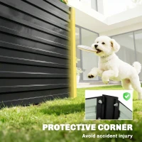 Outsunny 8' x 4' x 2' Raised Garden Bed, Galvanized Planter Box for Growing Flowers, Herbs and Vegetables, Black(m-9)