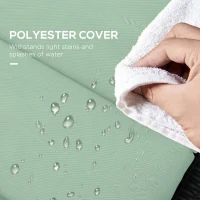 Outsunny Patio Chaise Lounge Chair Cushion Replacement Sun Lounger Pad with Headrest and Ties, Green(m-5)