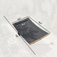 Outsunny Outdoor Hammock 2-Person, with Pillow & Pad, 440 lbs Capacity, Gray(m-3)