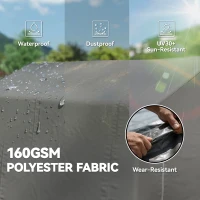 Outsunny 7.5' x 6.2' Portable Shed, Waterproof Bike Tent with Roll-up Zipper Door, Vent and Galvanised Metal Frame, Dark Grey(m-5)