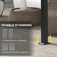 Outsunny 10' x 12' Metal Pergola, Outdoor Pergola with Retractable Canopy, for Garden, Patio, Backyard, Deck(m-7)