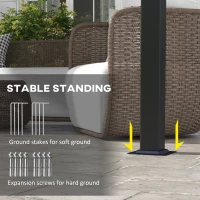 Outsunny 10' x 12' Metal Pergola, Outdoor Pergola with Retractable Canopy, for Garden, Patio, Backyard, Deck(m-7)