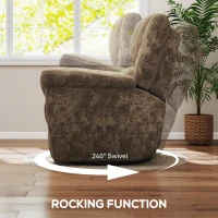 HOMCOM Power Recliner Chair, Fabric Upholstered Recliner Chair with USB Ports, Swivel and Rocking Function, Footrest(m-6)