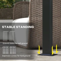 Outsunny 10' x 12' Metal Pergola, Outdoor Pergola with Retractable Canopy, for Garden, Patio, Backyard, Deck(m-7)