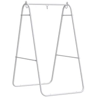 Outsunny Hammock Chair Stand Only Heavy Duty Solid Steel A-Frame for Hanging Hammock, Egg Chair, Max Load 330 LBS, White(m-11)