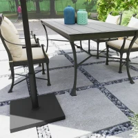 Outsunny Patio Umbrella Base, 40 lbs Concrete Heavy Duty Umbrella Base for 1.5"/1.9", Black(m-10)