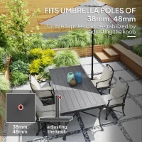 Outsunny Patio Umbrella Base, 40 lbs Concrete Heavy Duty Umbrella Base for 1.5"/1.9", Black(m-4)