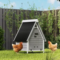 PawHut Chicken Coop for 2 Chickens, Outdoor Wooden Chicken House with Removable Nesting Box & Roosting Bar, Tray, Ramp(m-10)
