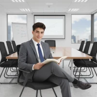 HOMCOM Desk Chair, Desk Chair No Wheels with Mesh Back, Lumbar Support, Metal Base for Reception, Conference(m-9)